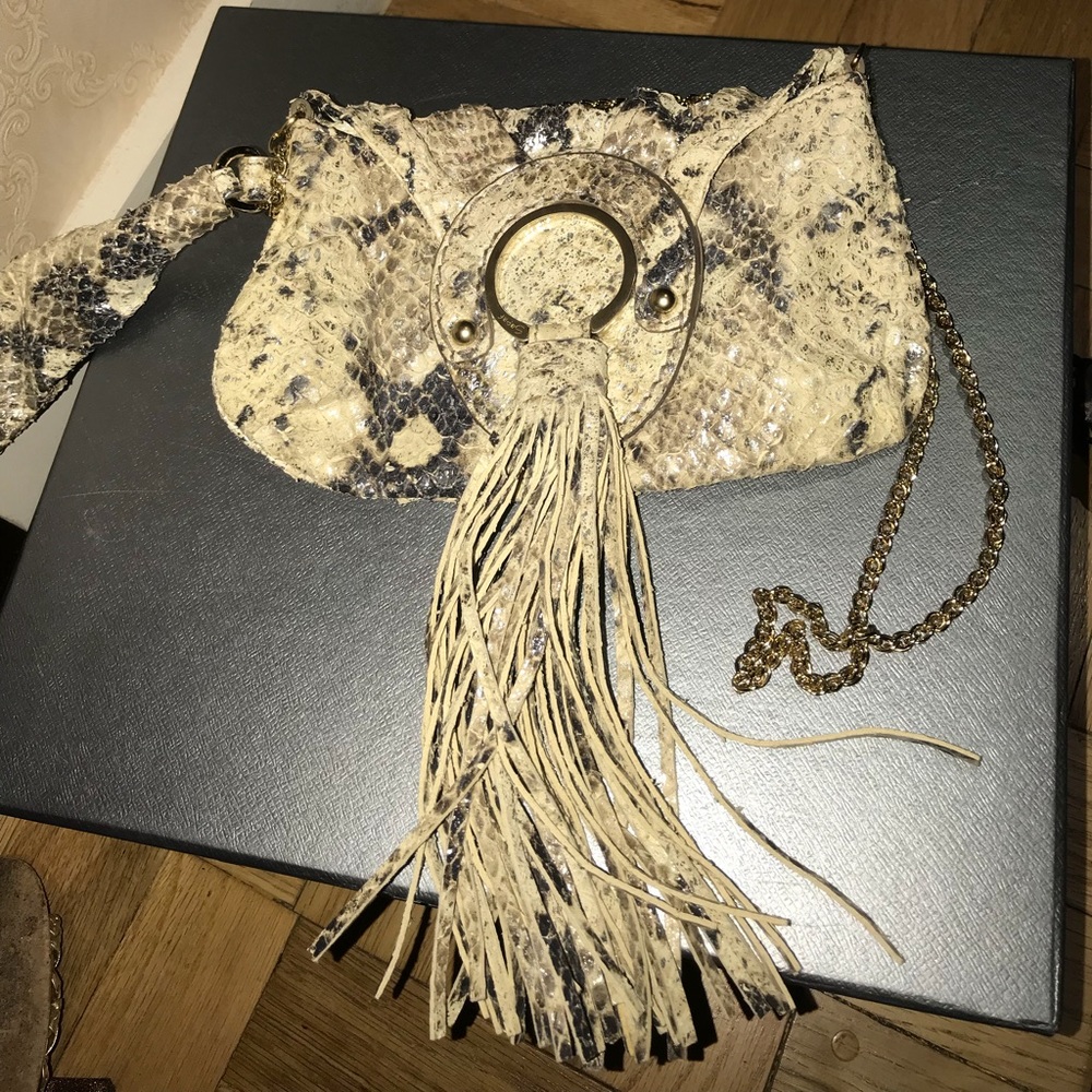 Small python texture purse